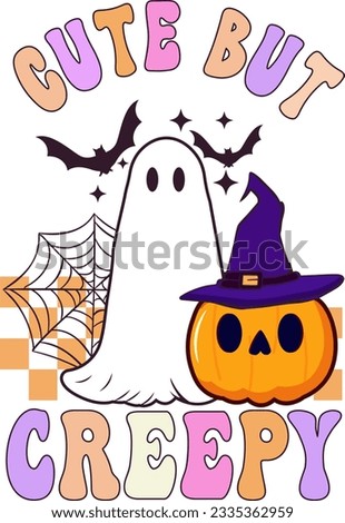 Retro Halloween Spooky . Cute But Creepy