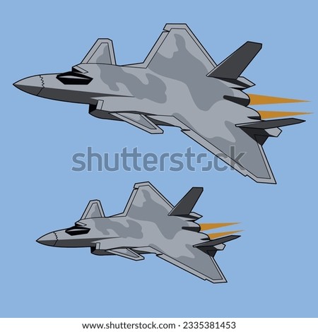 chinese modern jet fighter illustration vector