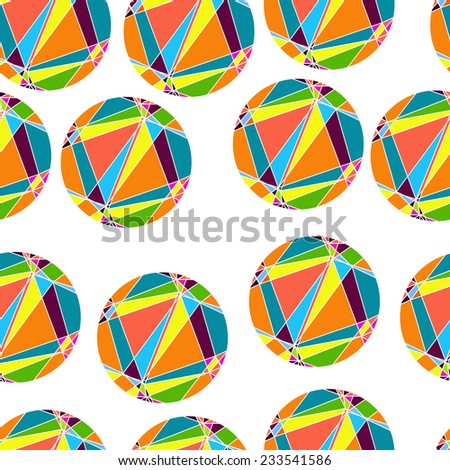 Seamless vector background with abstract colorful shapes