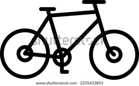 Bicycle Vector Icon Line Style