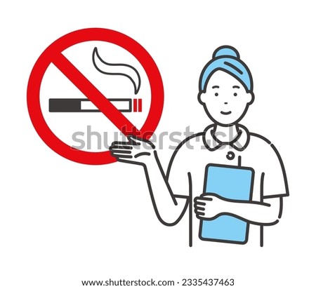 A female nurse who introduces smoking cessation treatment.