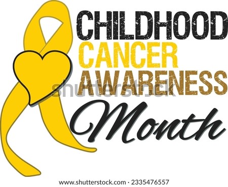 Childhood Cancer Awareness Month (Editable) - Vector Illustration