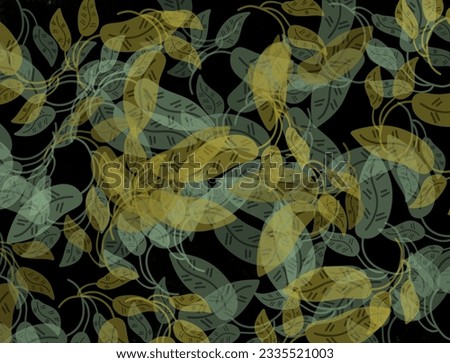 Leaf background with green and yellow colors. A leaf background suitable for wallpapers and templates
