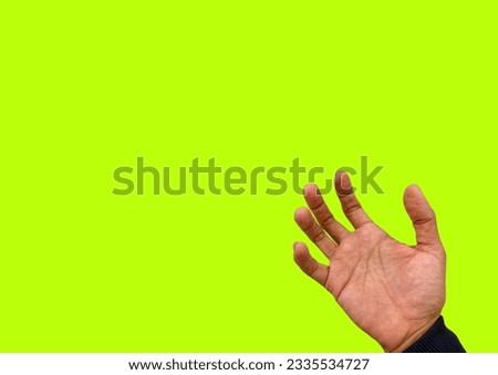 hands with palms facing uphands with a green screen background that is easy to edit