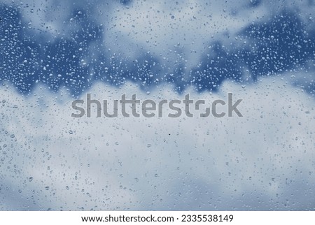 cloudy sky with frozen raindrops