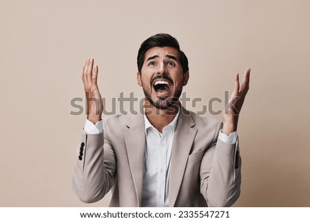 man sad screaming business suit crazy businessman work angry manager boss Royalty-Free Stock Photo #2335547271