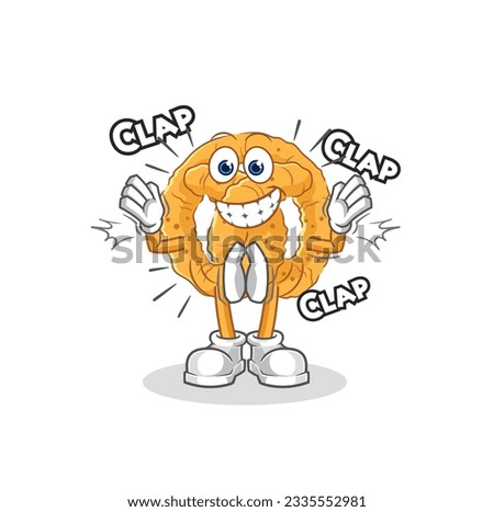 the pretzel applause illustration. character vector