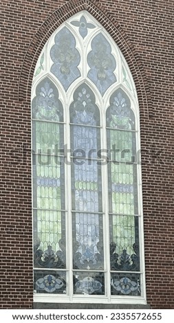 Beautiful stained glass church window