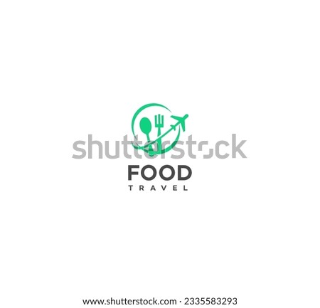 food travel logo icon vector design