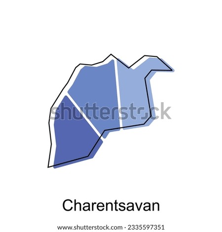 Vector Map of the Charentsavan. Borders of for your infographic. Vector illustration design template