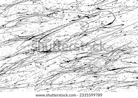Black paint splatter isolated on white background. Ink overlay texture. Watercolor splash silhouette. Abstract design elements. Vector illustration, EPS 10.