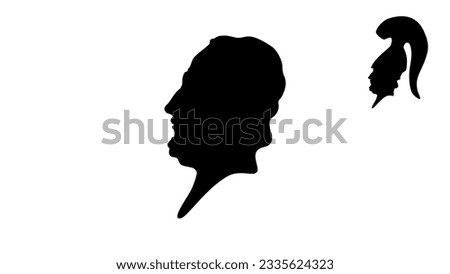 Thucydides silhouette, high quality vector