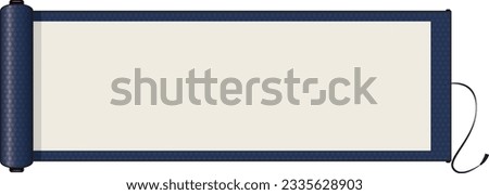Illustration of an old Japanese letter scroll Royalty-Free Stock Photo #2335628903