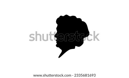 Elizabeth Cady Stanton silhouette, high quality vector