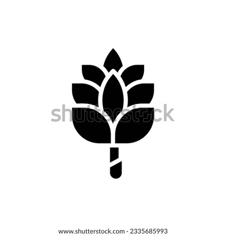 Brown Pinecone Filled Icon Vector Illustration