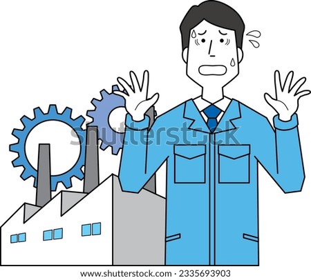 Illustration of an impatient factory manager
