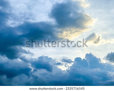 The storm will be comming.beautiful of natural with blue sky and cloudy.picture for background or pattern.