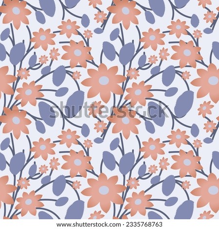 Vintage motley floral seamless pattern. Vector illustration for print, fabric, cover, packaging, interior decor, blog decoration and other your projects.