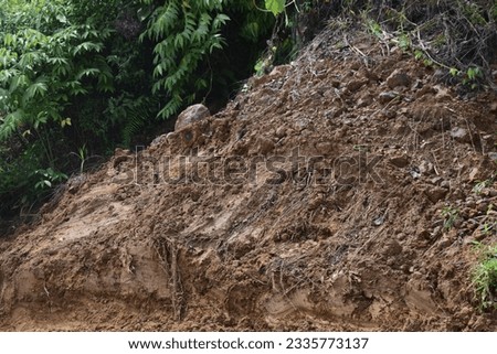 landslides in Indonesia. landslide due to heavy rain