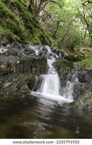 Wild nature water fall Brecon Beacons park