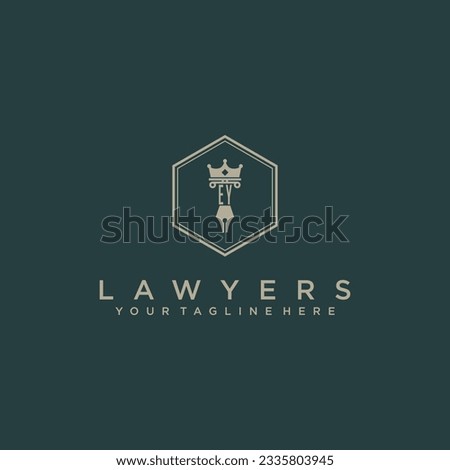 EY initials design modern legal attorney law firm lawyer advocate consultancy business logo vector