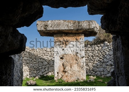 Torrellisar Vell Taula, Alaior, Menorca, Balearic Islands, Spain Royalty-Free Stock Photo #2335831695