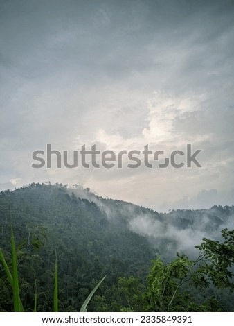 picture of the cool atmosphere of the mountains after the rain