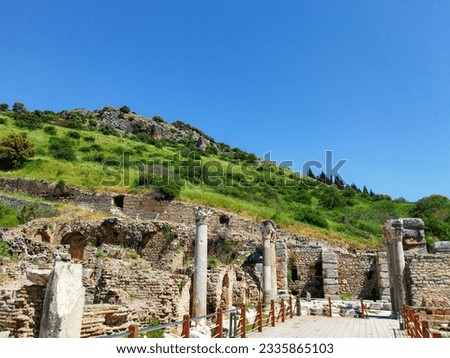 Ephesus ancient city in Turkey. Historical city Ephesus