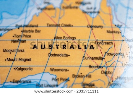 This stock image shows a close-up of Australia