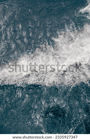 Deep water view with white and watery color