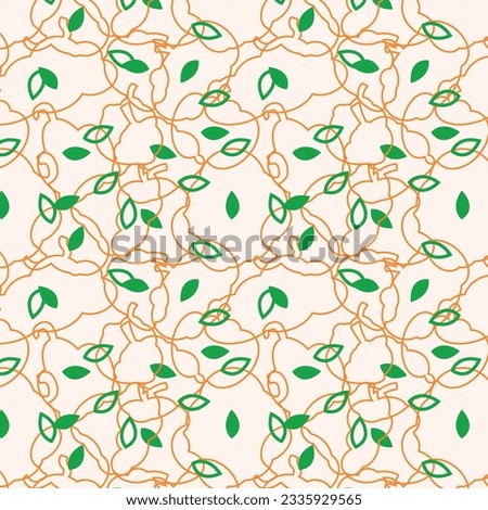 autumn pumpkins, pattern, vector, flat design, pattern for paper, autumn, autumn harvest, line. Vector texture