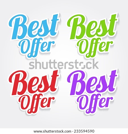 Best Offer Colorful Vector Icon Design