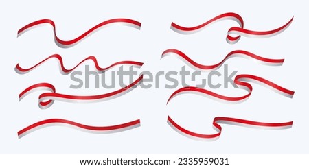 various indonesia flag ribbon collection Royalty-Free Stock Photo #2335959031