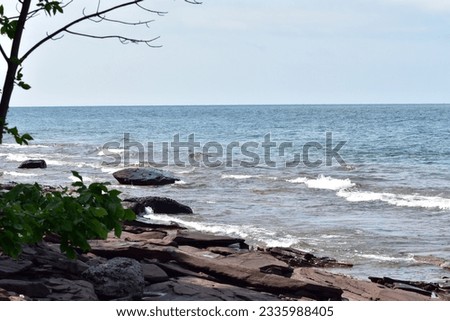 Lake Superior in Porcupine Mountains Wilderness State Park. Northern Michigan. 