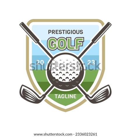 Vintage golf logo template vector isolated. Golf logo template vector design