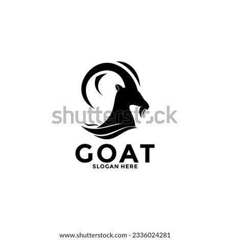 Goat logo vector design. Creative Goat Head logo design, modern company logo Royalty-Free Stock Photo #2336024281