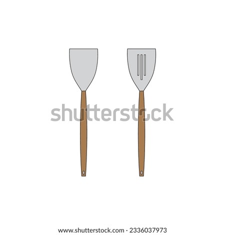 kitchen spatula icon vector illustration logo design