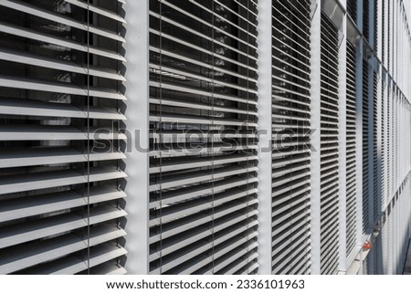 windows with external venetian blinds Royalty-Free Stock Photo #2336101963