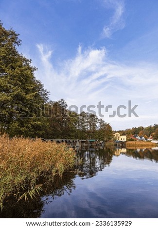 View over the lake Haussee to the city Feldberg, Germany. Royalty-Free Stock Photo #2336135929