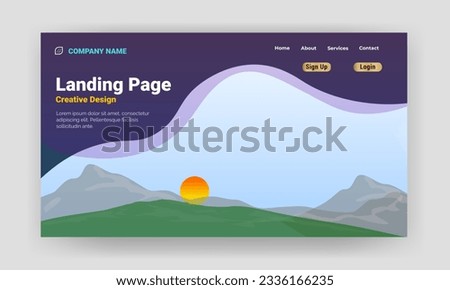 Website design or landing page template.