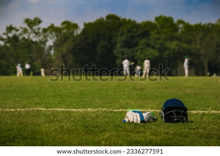 A Cricket helmet with Glows