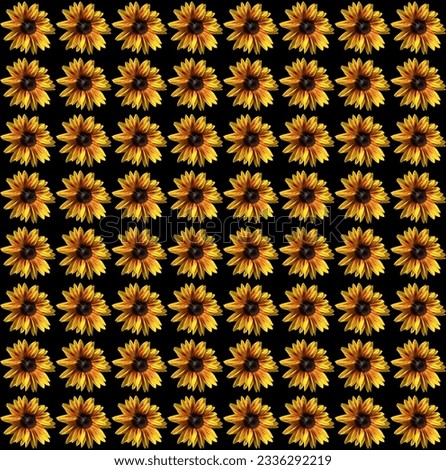 Abstract and contemporary sunflower pattern