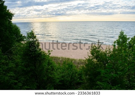 Amazing view of Lake Superior and Miner's Beach at Pictured Rocks National Lakeshore in Michigan UP. This is a huge natural attraction in Pure Michigan's Up North. 