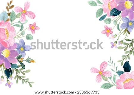 Watercolor spring flower for wedding, birthday, card, background, invitation, wallpaper, sticker, decoration etc.