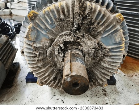 Rotor shaft and bearing for electric motor , Overhaul electric motor and change new bearing for electric motor onsite service Royalty-Free Stock Photo #2336373483