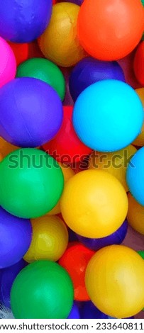 background collection of colorful plastic balls