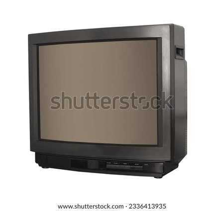 retro tv set on white isolated background