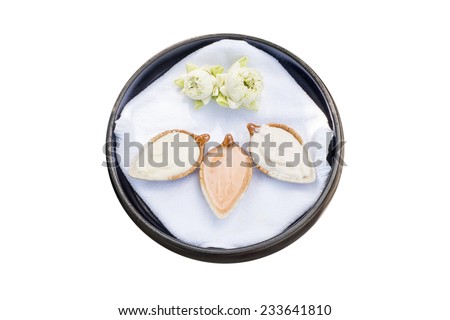 natural cosmetic cream jars isolate on white background