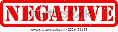 Red Positive Negative Rubber Stamp Grunge Scratches Texture Label Logo Icon Sign Sigil Symbol Emblem Badge Vector EPS PNG Transparent No Background Clip Art Vector EPS PNG 