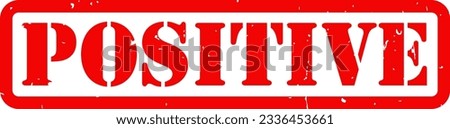 Red Positive Negative Rubber Stamp Grunge Scratches Texture Label Logo Icon Sign Sigil Symbol Emblem Badge Vector EPS PNG Transparent No Background Clip Art Vector EPS PNG 
